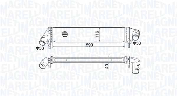 Chłodnica powietrza intercooler MAGNETI MARELLI 351319205260
