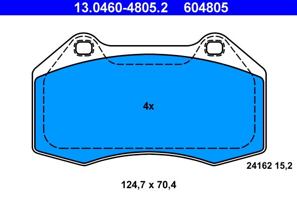 Klocki hamulcowe ATE 13.0460-4805.2