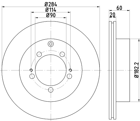 Tarcza hamulcowa HELLA 8DD 355 111-491