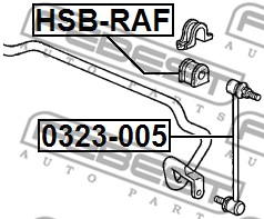 Guma stabilizatora FEBEST HSB-RAF
