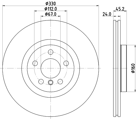 Tarcza hamulcowa HELLA 8DD 355 122-641