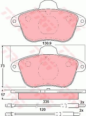 Klocki hamulcowe TRW GDB1085