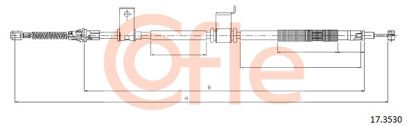 Linka hamulca ręcznego COFLE 92.17.3530