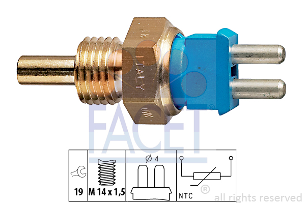 Czujnik temperatury płynu chłodzącego FACET 7.3139