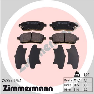 Klocki hamulcowe ZIMMERMANN 24283.175.1