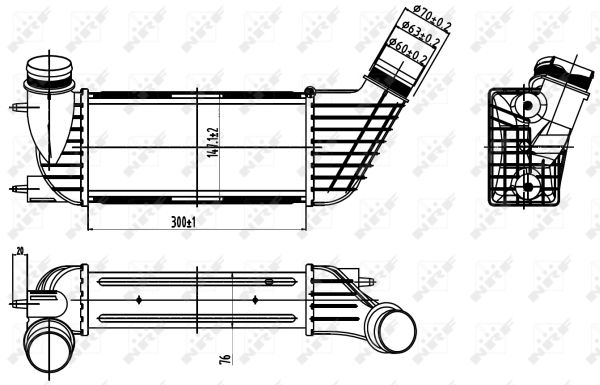 Chłodnica powietrza intercooler NRF 30192