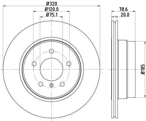 Tarcza hamulcowa HELLA 8DD 355 128-761