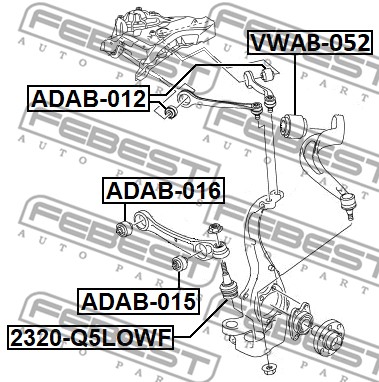 Tuleja wahacza FEBEST VWAB-052