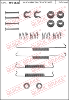 Zestaw dodatków do szczęk hamulcowych QUICK BRAKE 105-0522
