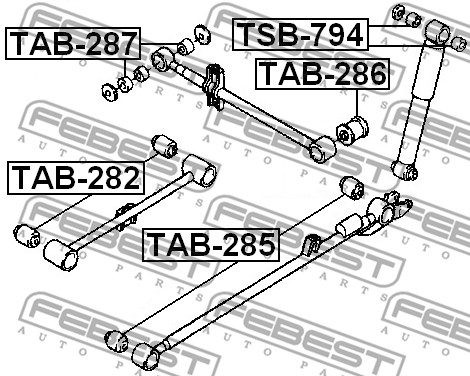 Tuleja wahacza FEBEST TAB-285