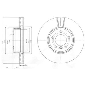 Tarcza hamulcowa DELPHI BG9871C