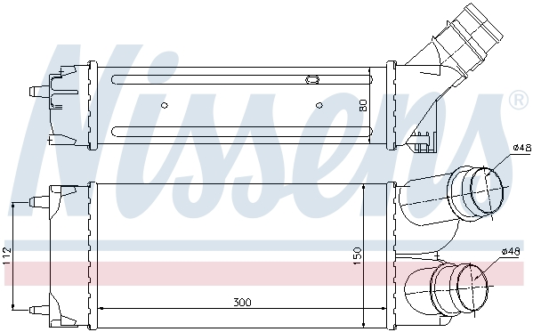 Chłodnica powietrza intercooler NISSENS 96584