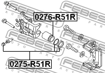 Zestaw naprawczy zacisku FEBEST 0275-R51R