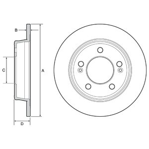 Tarcza hamulcowa DELPHI BG4559C