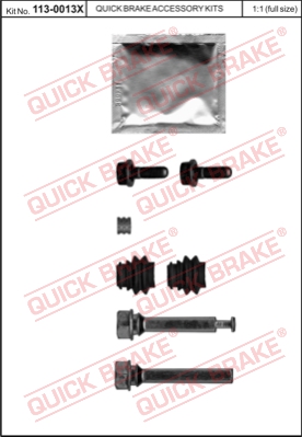 Zestaw tulei prowadzących zacisk hamulca QUICK BRAKE 113-0013X