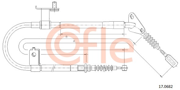 Linka hamulca ręcznego COFLE 92.17.0682