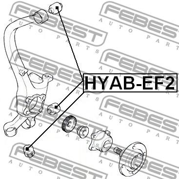 Tuleja wahacza FEBEST HYAB-EF2