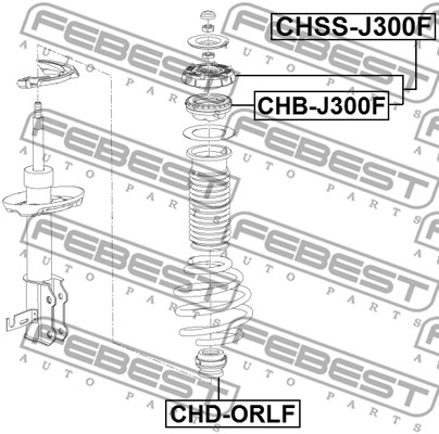Łożyskowanie amortyzatora FEBEST CHSS-J300F