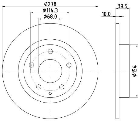 Tarcza hamulcowa HELLA 8DD 355 119-391