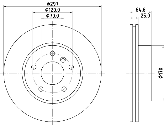 Tarcza hamulcowa HELLA PAGID 8DD 355 106-271