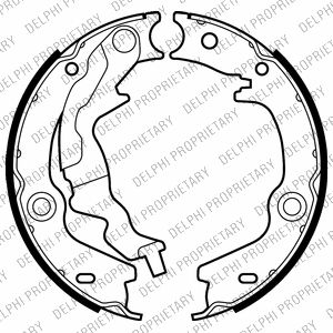 Zestaw szczęk hamulcowych DELPHI LS2017