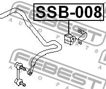 Guma stabilizatora FEBEST SSB-008