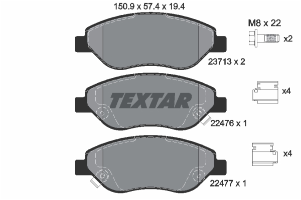 Klocki hamulcowe TEXTAR 2247601