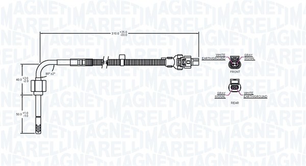 Czujnik  temperatury spalin MAGNETI MARELLI 172000179010
