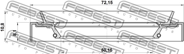 Pierścień uszczelniający piasty koła FEBEST 95HDS-52720811X