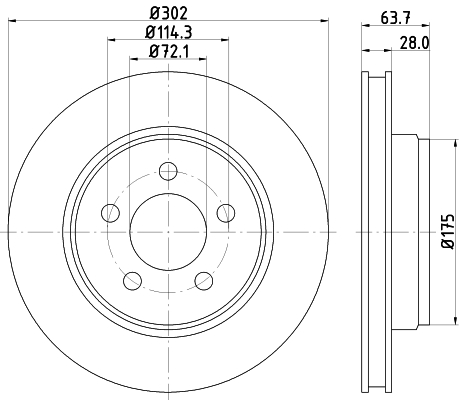 Tarcza hamulcowa HELLA PAGID 8DD 355 119-241