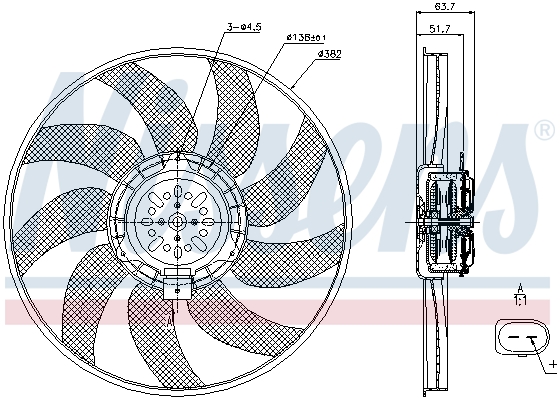 Wentylator NISSENS 85728