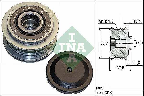 Sprzęgło alternatora INA 535 0278 10