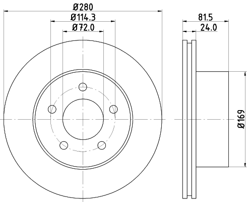 Tarcza hamulcowa HELLA 8DD 355 108-591