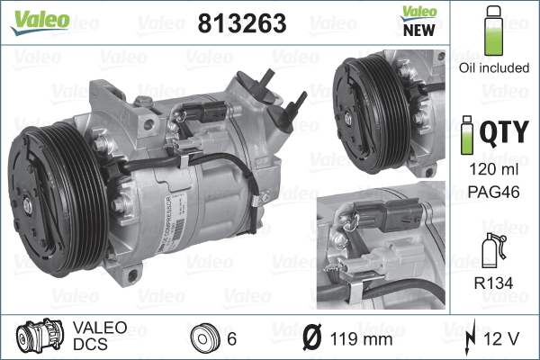 Kompresor klimatyzacji VALEO 813263