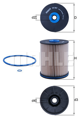 Filtr paliwa KNECHT KX 567D