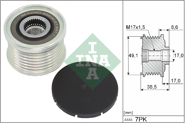 Sprzęgło alternatora INA 535 0344 10