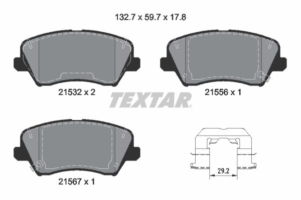 Klocki hamulcowe TEXTAR 2153201