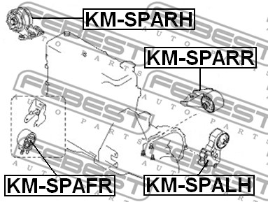 Poduszka silnika FEBEST KM-SPARH