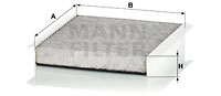 Filtr kabinowy MANN-FILTER CUK 2040