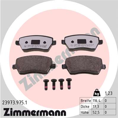 Klocki hamulcowe ZIMMERMANN 23973.975.1