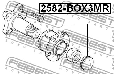 Piasta koła FEBEST 2582-BOX3MR