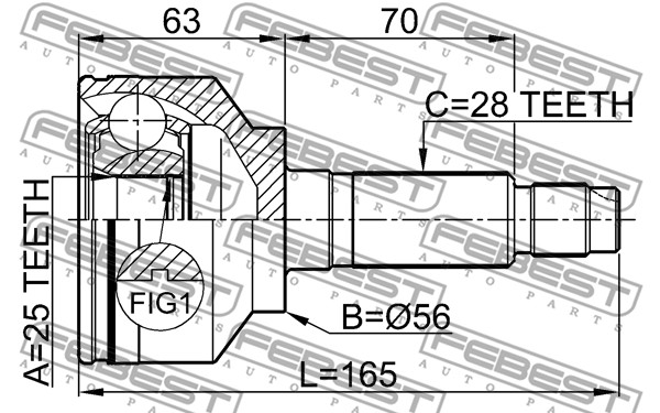 Przegub FEBEST 2210-SOR