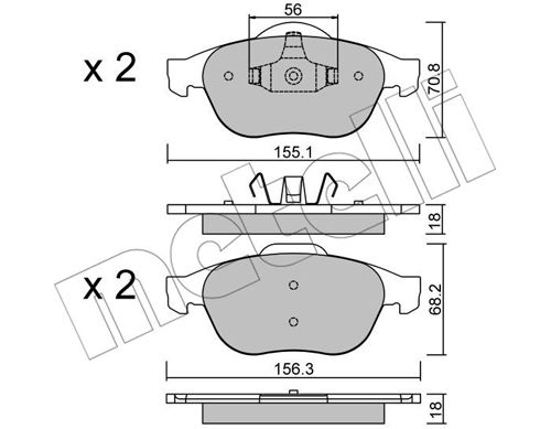 Klocki hamulcowe METELLI 22-0336-1