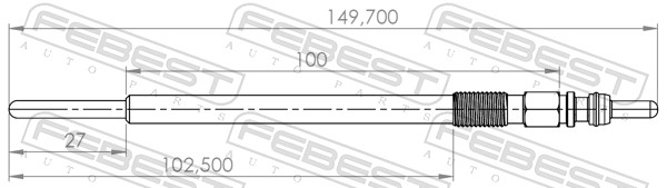 Świeca żarowa FEBEST 04642-004