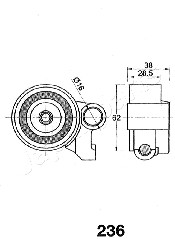 Napinacz, pasek rozrządu JAPANPARTS BE-236