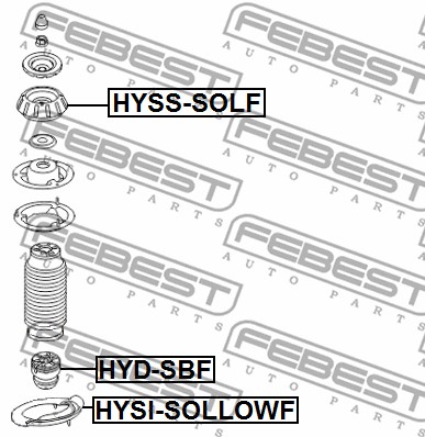 Dystans gumowy FEBEST HYD-SBF