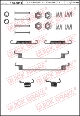 Zestaw dodatków do szczęk hamulcowych QUICK BRAKE 105-0651