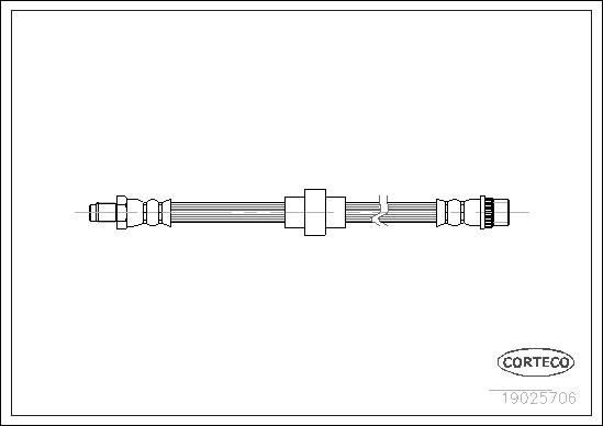 Przewód hamulcowy elastyczny CORTECO 19025706