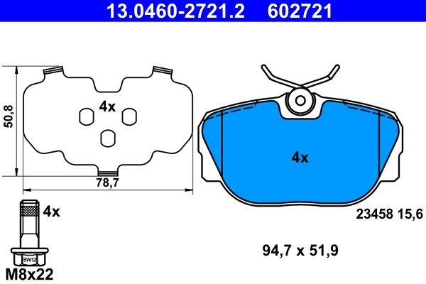 Klocki hamulcowe ATE 13.0460-2721.2