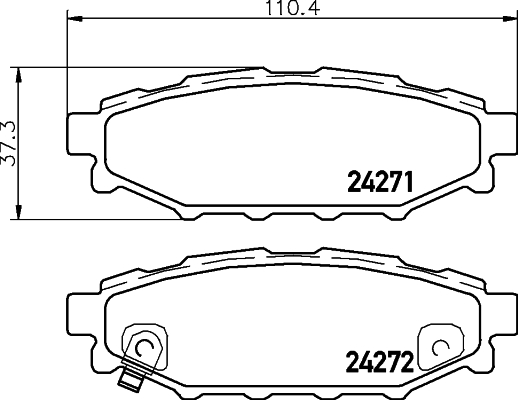Klocki hamulcowe HELLA 8DB 355 012-261